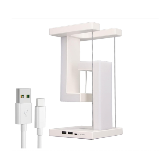 Floating lamp, wireless charger decorative light for bedroom/office